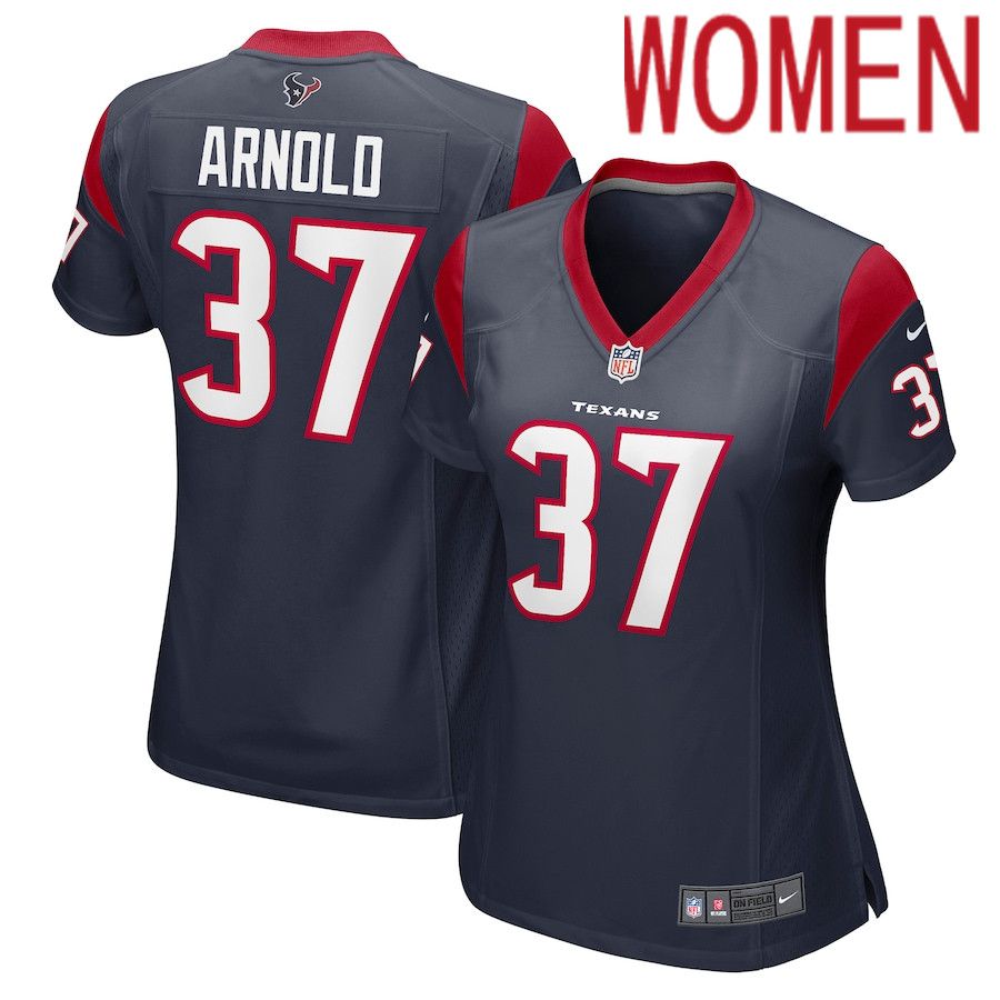 Women Houston Texans #37 Grayland Arnold Nike Navy Game NFL Jersey